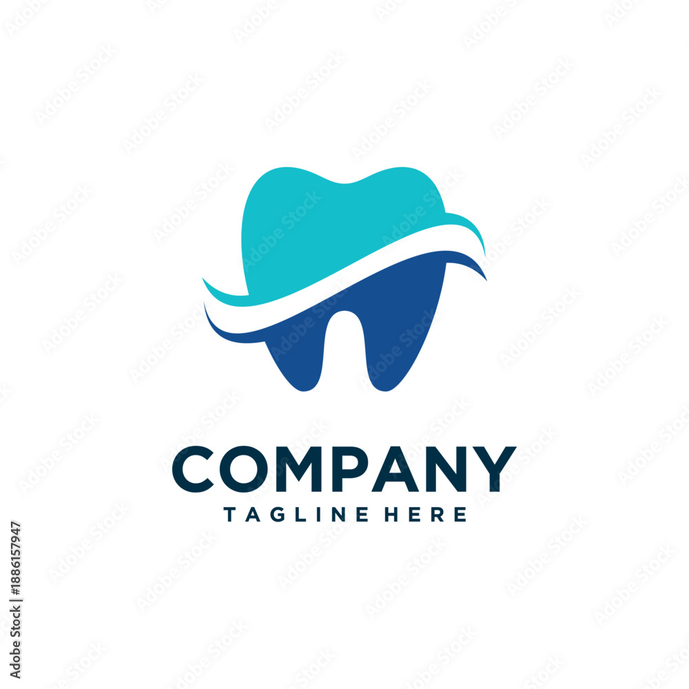 Obraz premium dental care logo design