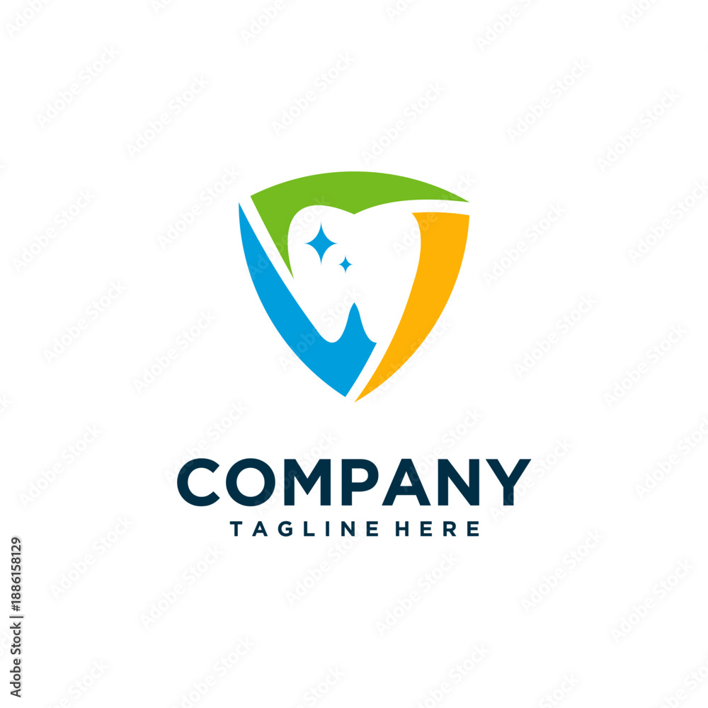 Obraz premium dental care logo design