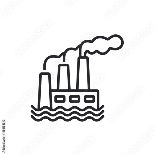 geothermal  icons outline and Flat Style,transparent background