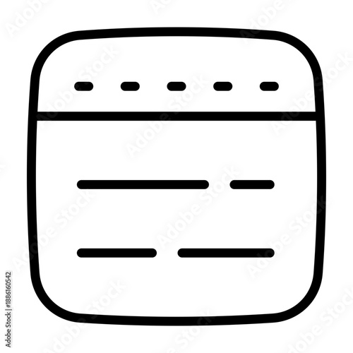 Customer Notes Icon - Black Outline