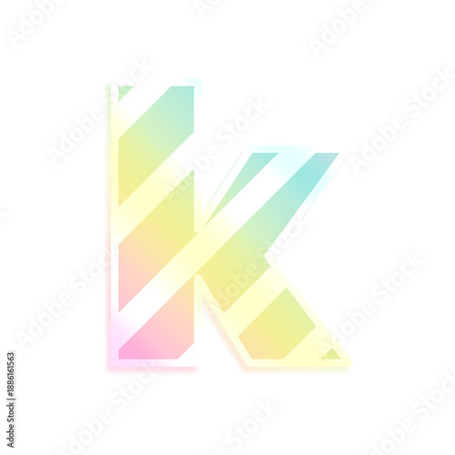 Free Download Png letter k rainbow gradient - GFXLoad