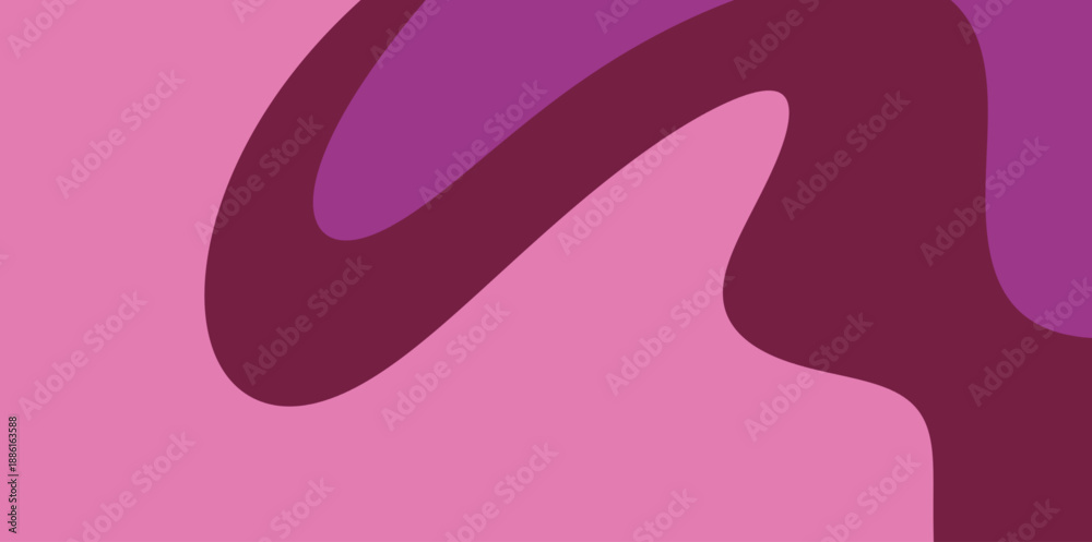 Obraz premium Dynamic looping liquid wave illustration vector background layout. High-energy looping wave design with deep purple and bright pink layers, perfect for high-impact visual communication and digital art