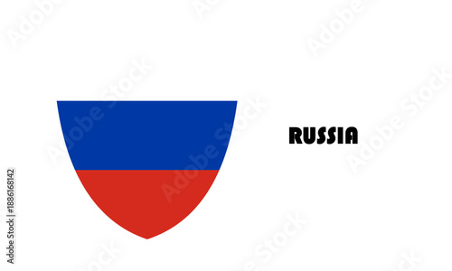 Free Download Russia flag in shield shape with high quality - GFXLoad