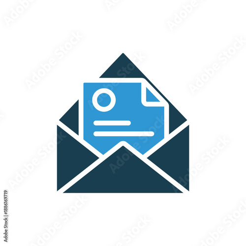 newsletter icons outline and Flat Style,transparent background
