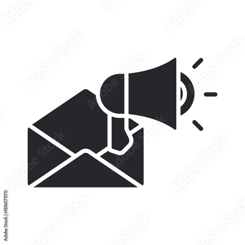 email marketing icons outline and Flat Style,transparent background