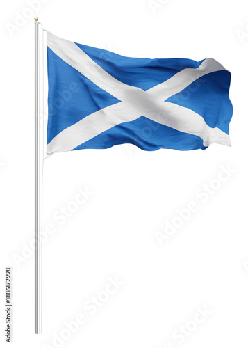 Schilderij op canvas Png flag of Scotland collage element, transparent background