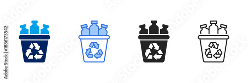 Waste Icon Set Different Style Collection. 
