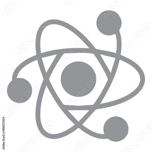 Stylized atomic model icon