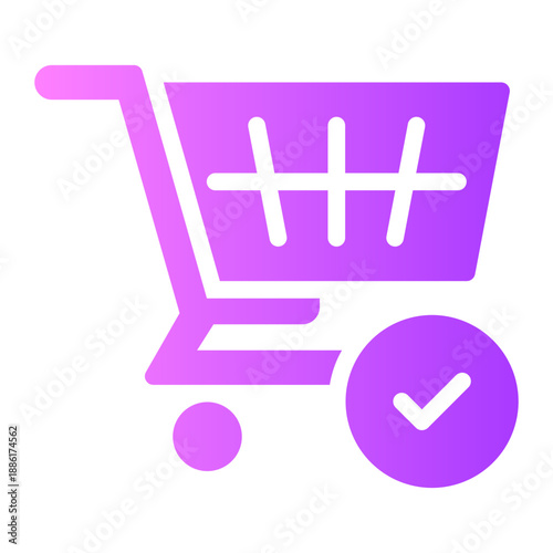 shopping gradient icon
