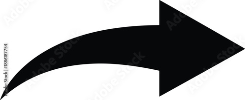 A large black arrow pointing to the right, symbolizing direction and movement in a simple graphic representation