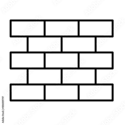 wall icon on white background