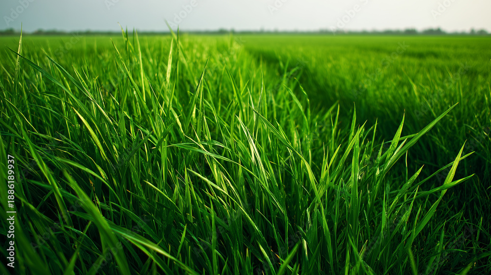 Obraz premium Natural grass field background for agriculture