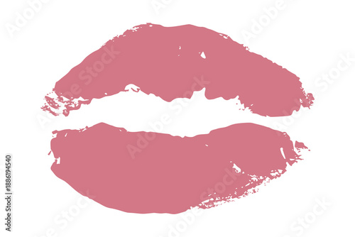 Lipstick kiss mark Romantic lip print Imprint of lips kiss Sexy lips makeup Female mouth Love symbol Design element for beauty fashion poster Valentines Day wedding