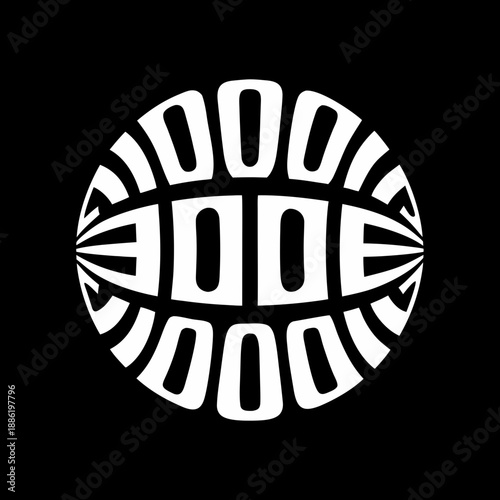 Minimal Round Abstract Spiral Path Evolution Logo