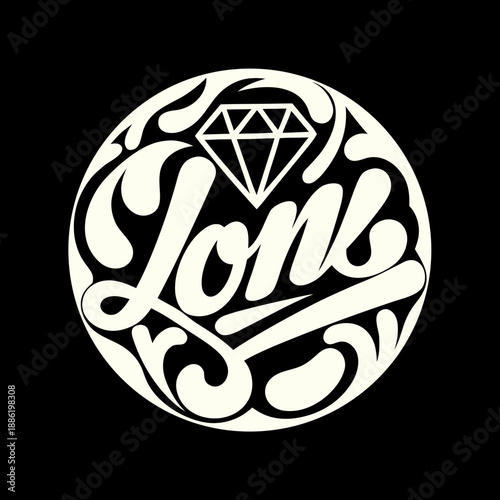Abstract Round Diamond Shape Logo Icon - Luxury Fluid Vector Design