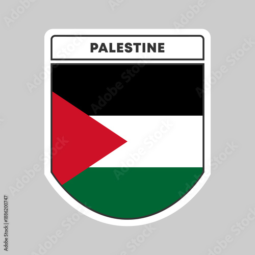 National flag of Palestine illustration design