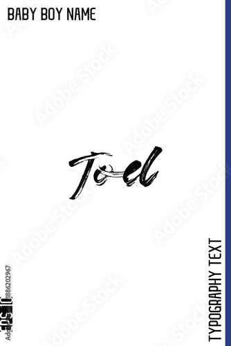 Φωτογραφία Joel  -Baby Boy Names Grunge Brush Typography Text Hand Drawn Yexy Lettering Vec
