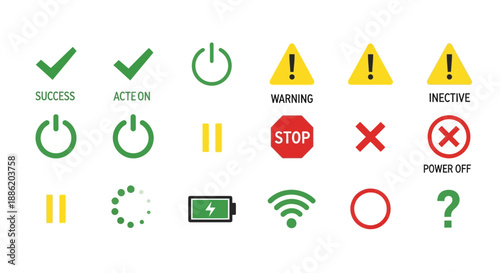 Set of modern flat icons for web and app design