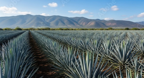 Agave Field in Tequila, Jalisco, Mexico - A Scenic Landscape.