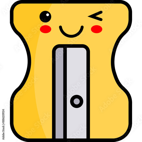 Cute Cartoon Pencil Sharpener Character