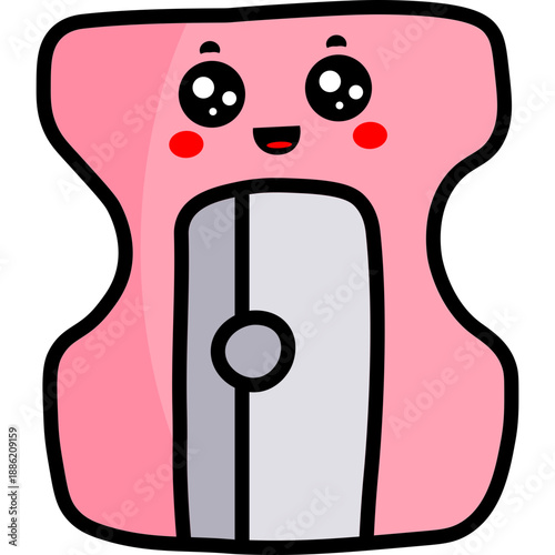 Cute Cartoon Pencil Sharpener Character