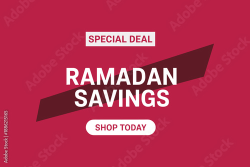 Ramadan savings special deal offer with discount banner template for online shopping