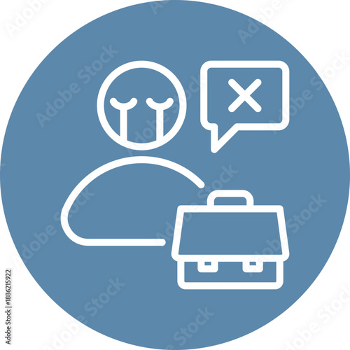 Unemployment icon for gross domestic product (GDP), business, website, application, printing, document, poster design, etc