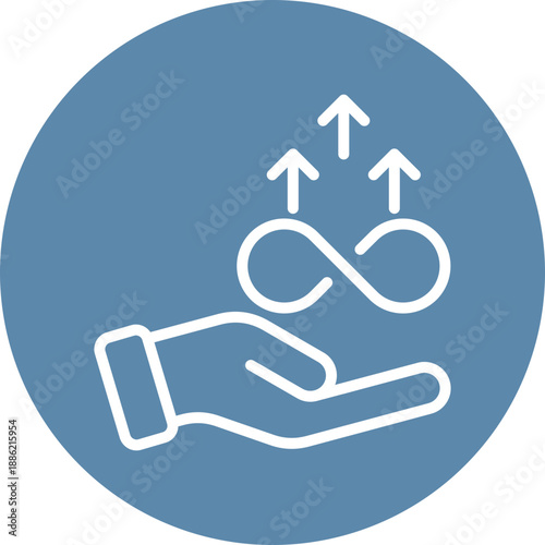 All inclusive icon for gross domestic product (GDP), business, website, application, printing, document, poster design, etc