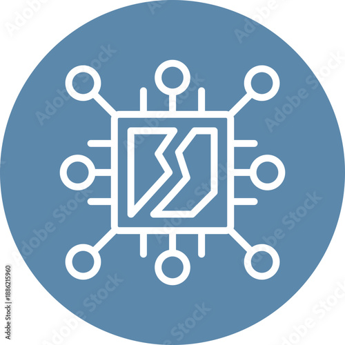 Digital disruption icon for gross domestic product (GDP), business, website, application, printing, document, poster design, etc