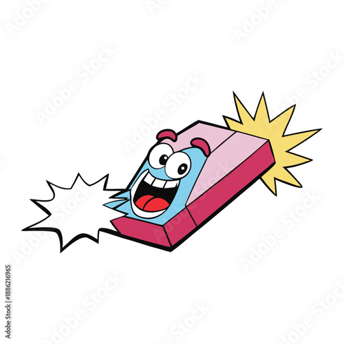 A classic prank: a seemingly normal gum that delivers a playful electric shock when touched, sparking laughs, surprise, and harmless mischief among friends.
