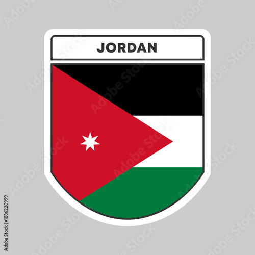 National flag of Jordan illustration design