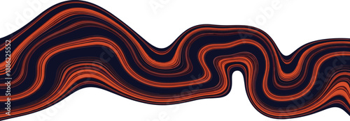 Dynamic wavy lines flowing across the page, creating a sense of movement and energy, viewed from a straightforward perspective.