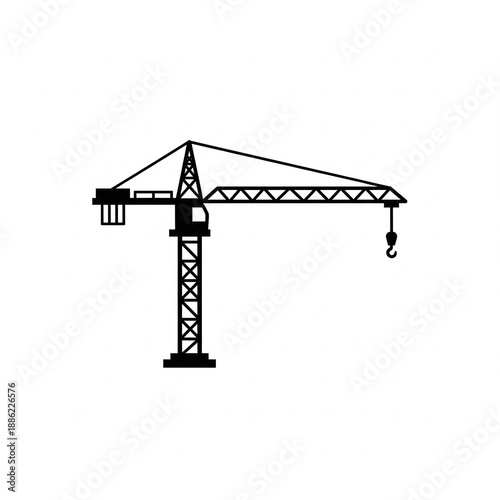 crane and house sign