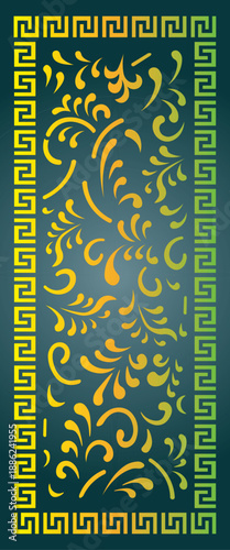 Gradient green background of pattern cutting