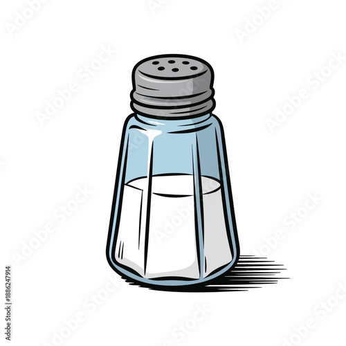 Salt shaker with salt inside