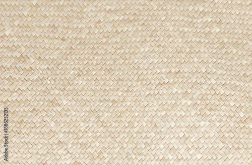 Reed weaving mat texture background with vintage style.