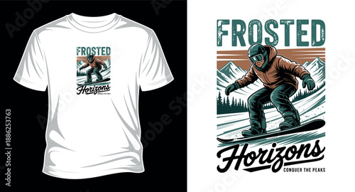Winter graphic vector art T-shirt design print templet