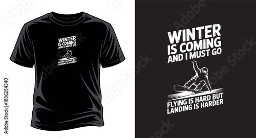 Winter graphic vector art T-shirt design print templet