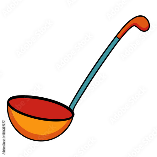Colorful ladle for cooking
