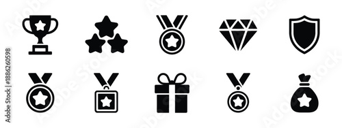 Reward icon, vector illustration of trophy symbol