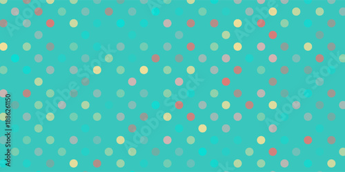 Cheerful pastel polka dot pattern.  Perfect for backgrounds, textiles, websites, or any design needing a playful, retro vibe