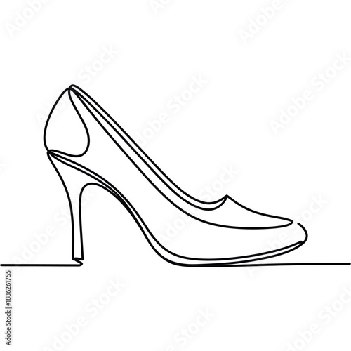 Elegant high heel shoe illustration