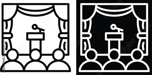 ceremony Two-tone version in black and white background