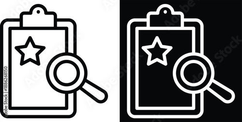 evaluation Two-tone version in black and white background