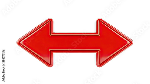 3D Red Double Arrow Icon