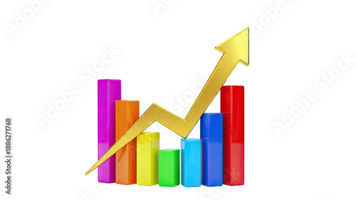 Free Download Golden Upward Arrow Graph - GFXLoad