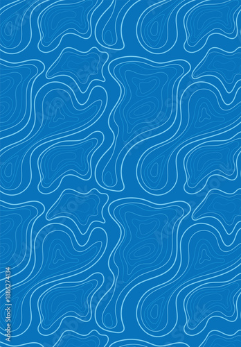Blue jersey pattern texture with wavy lines and seamless design