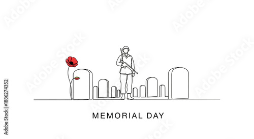 memorial day, soldier, cemetery, poppy