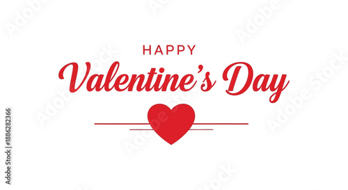 The image displays a valentine s day greeting with a red heart and cursive text conveying love and affection