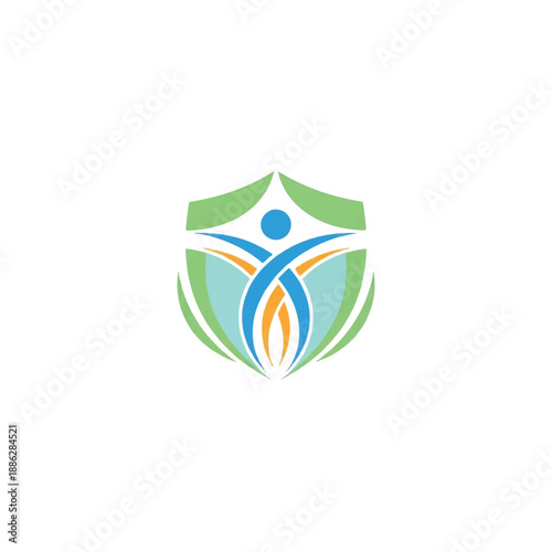 Abstract Human Figure Logo Design Element 2.